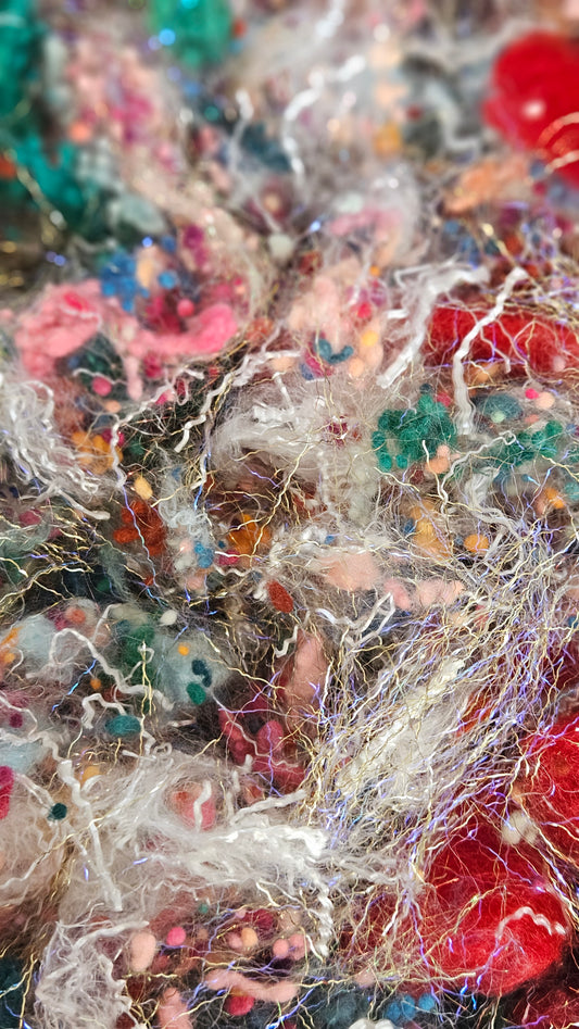 VIEW OF COLLIOURE - limited edition Matisse Inspired faux silk bamboo fiber art texture for blending, felting, and papermaking - 2.5 ounces