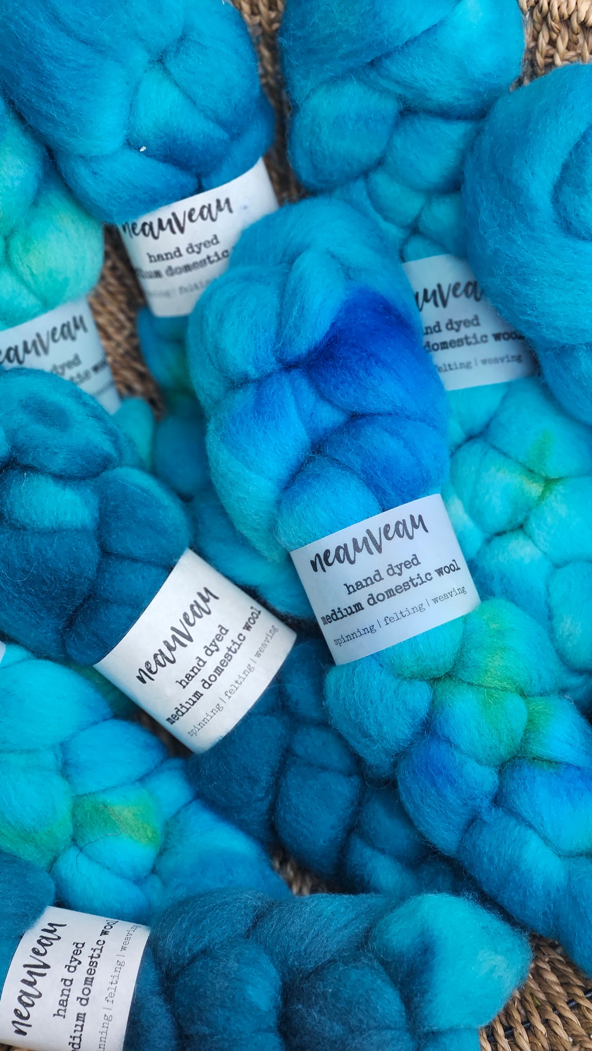 Bluebird - hand dyed domestic wool roving for felting and blending - 2 ounces | 57 grams