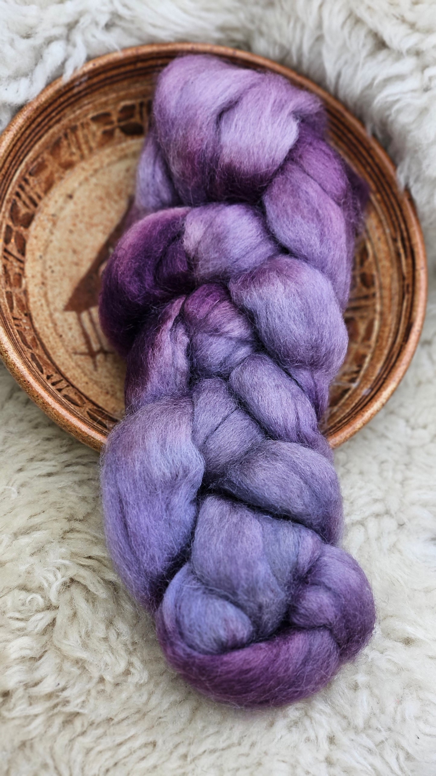 Hand-dyed Luxe Longwool Roving for felting and spinning - 2.7 oz | PP01