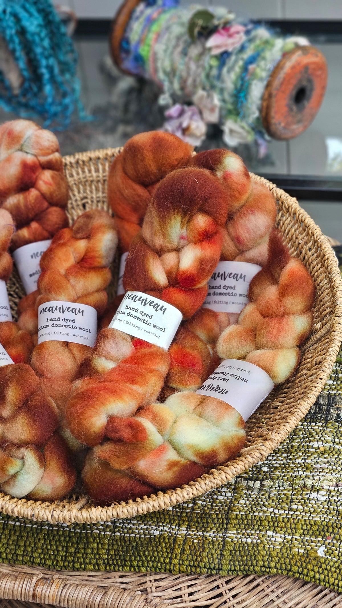Cardinal - hand dyed domestic wool roving for felting and blending - 2 ounces | 57 grams