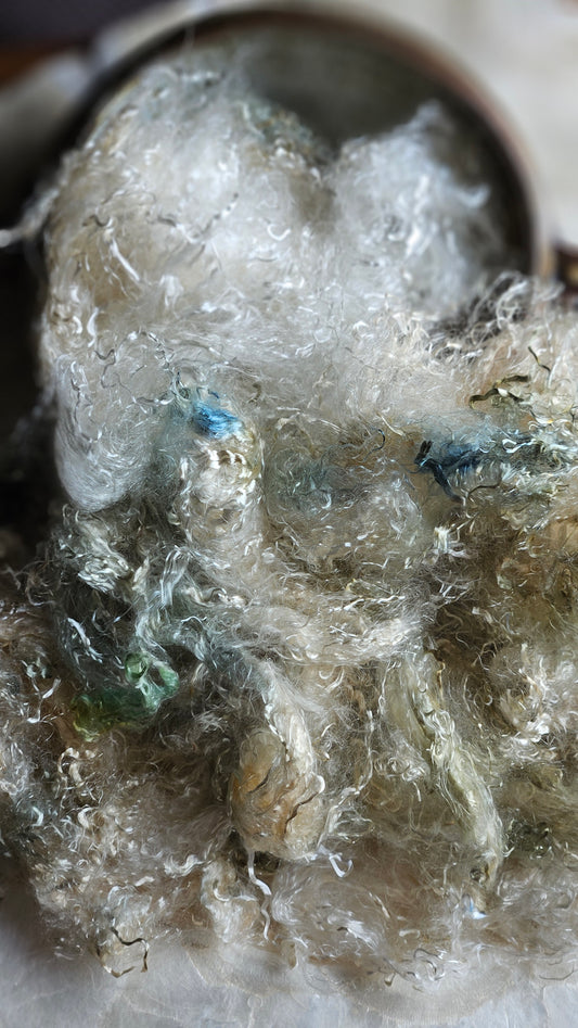 THULITE - hand-dyed eucalyptus crimp faux-silk for art yarn embellishing, fiber blending, felting, and papermaking - 2 oz | 57 g