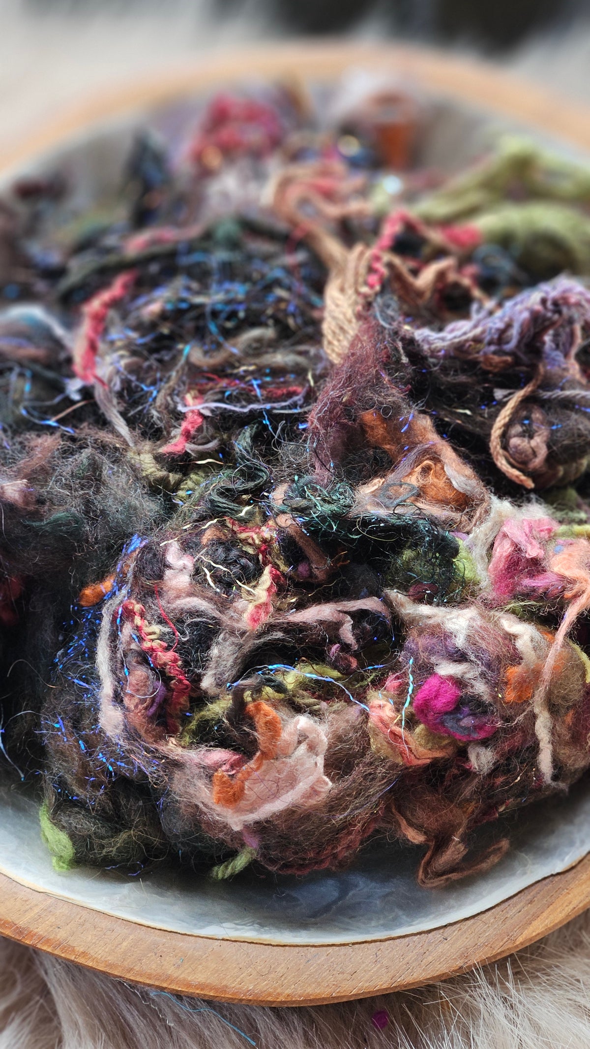 Forgotten Grace - hand-dyed wool alpaca bamboo texture blend - 4 ounces | 114 grams
