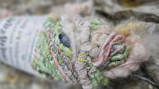 Handspun Bulky Art Yarn - Garden Party 01