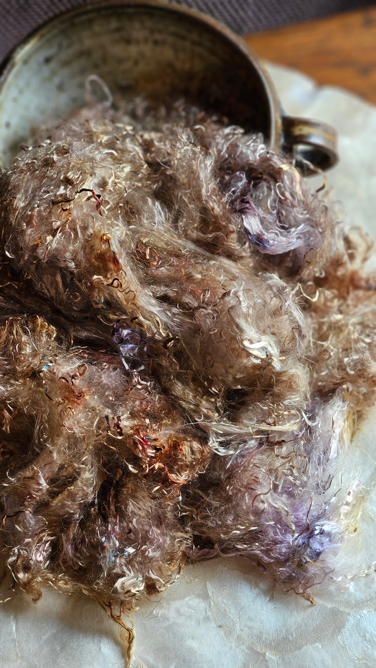 HELIODOR - hand-dyed eucalyptus crimp faux-silk for art yarn embellishing, fiber blending, felting, and papermaking - 2 oz | 57 g