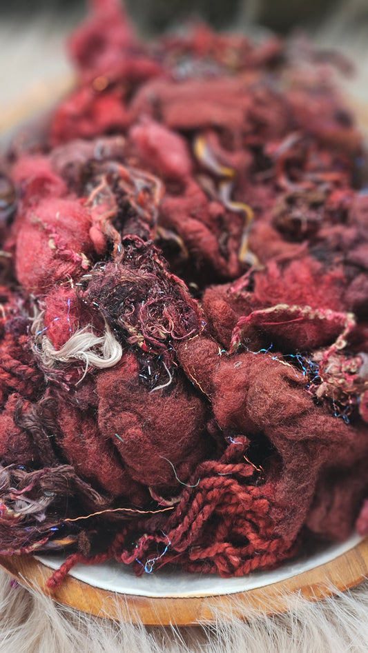 Velvet Gravity - hand-dyed wool alpaca bamboo texture blend - 4 ounces | 114 grams