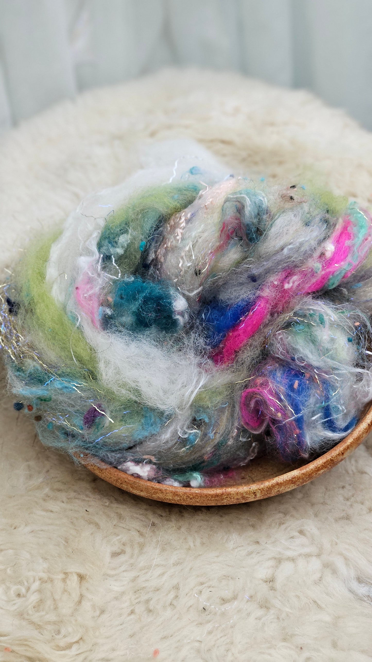 Luxe Layered Textured Art Batt - 015 - 2 ounces | 57 grams