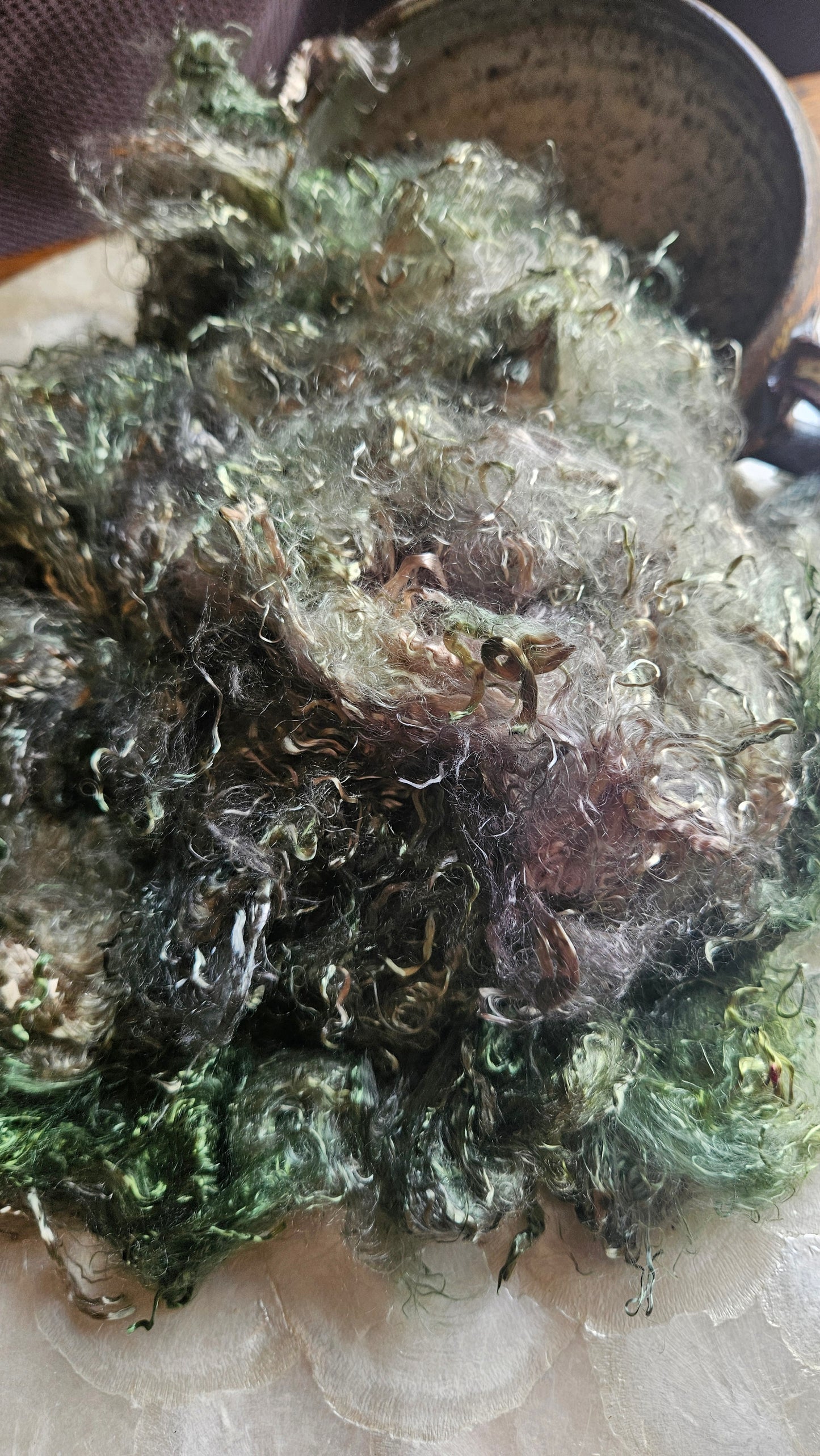 KORNERUPINE - hand-dyed eucalyptus crimp faux-silk for art yarn embellishing, fiber blending, felting, and papermaking - 2 oz | 57 g