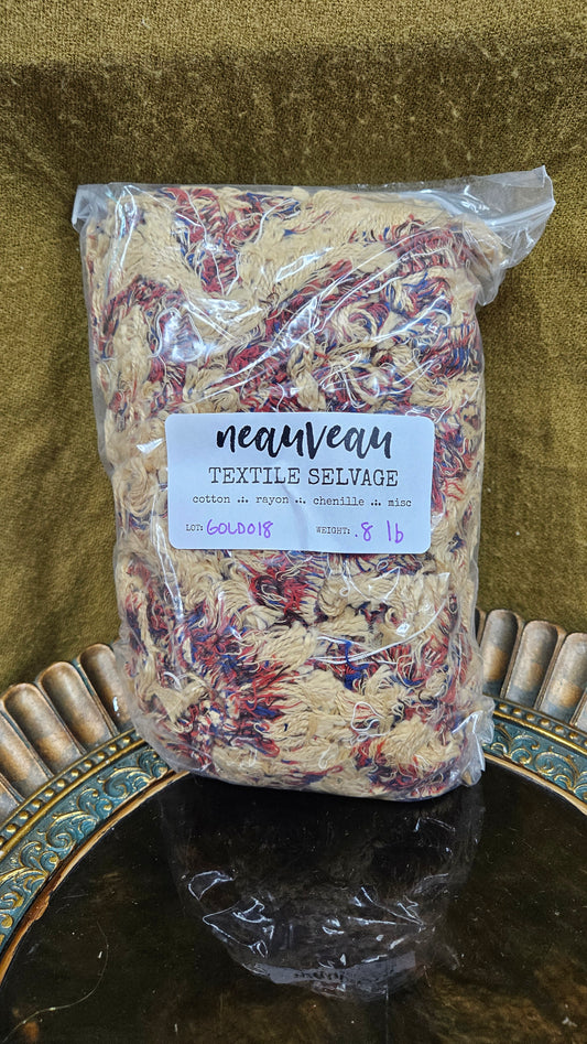 GOLDEN HOUR - shaggy fringe ribbon for tapestry weaving and fiber art - GOLD018 (.8 lb)