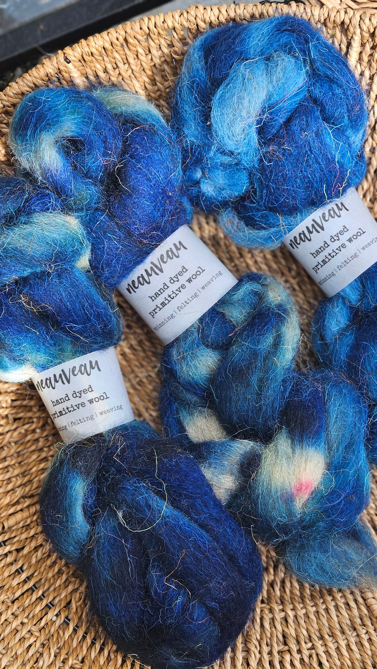 Woolhouse - primitive hand dyed wool roving for felting and blending - 2 ounces | 57 grams