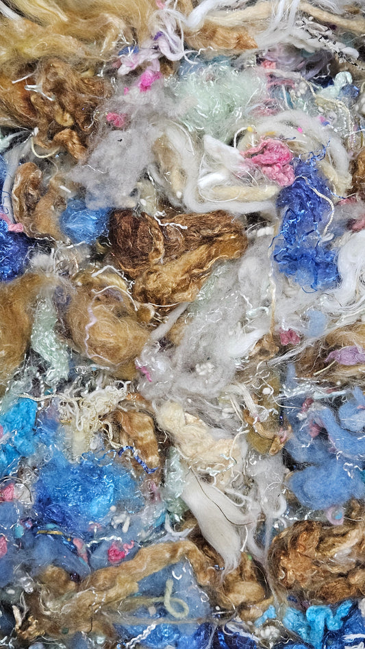 SALIS GARDENS - limited edition Monet-inspired alpaca bamboo texture mix for fiber blending and felting - 3 oz | 85 g