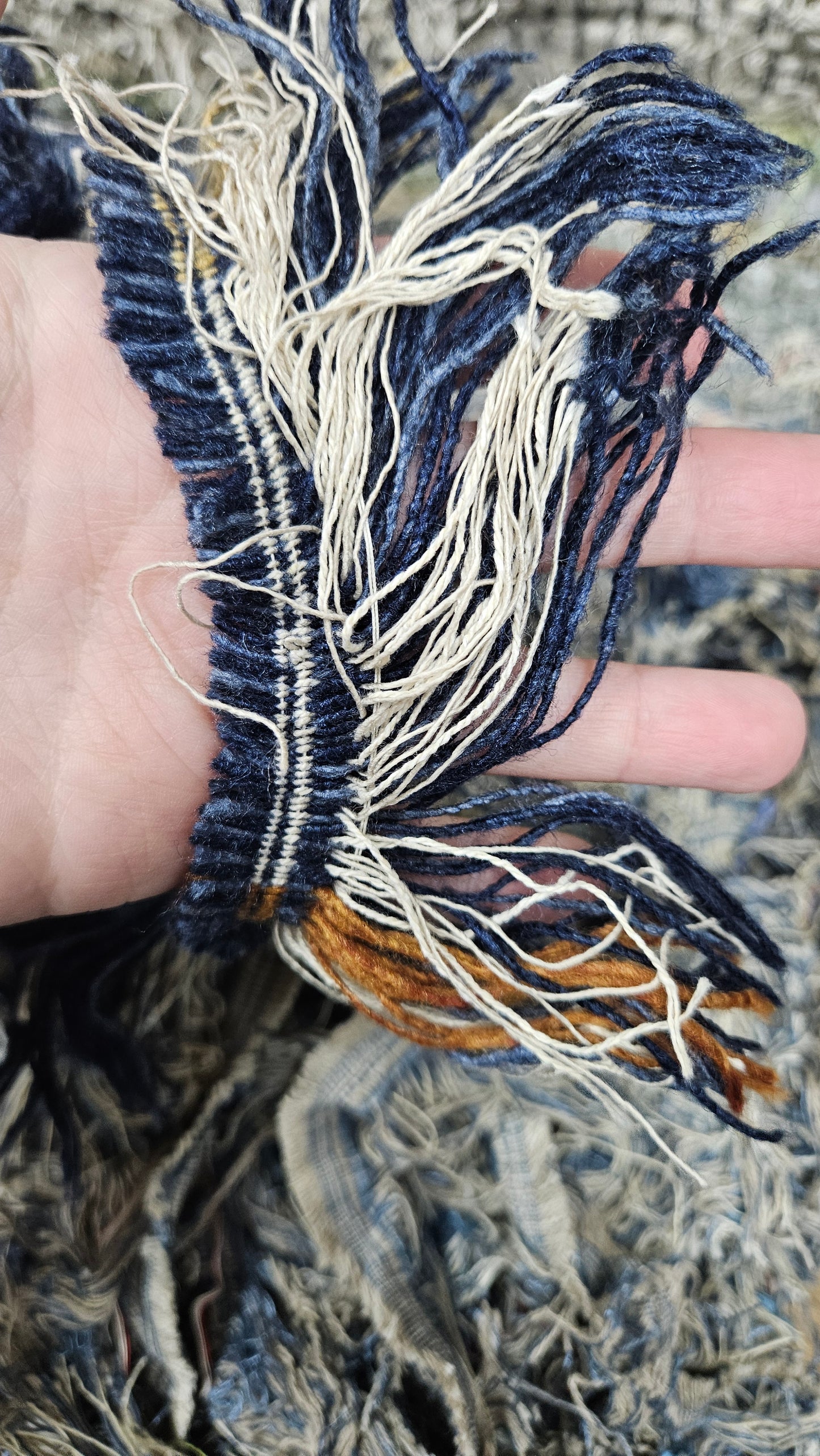 BULK 01 - shaggy fringe ribbon for tapestry weaving and fiber art - 4 POUNDS