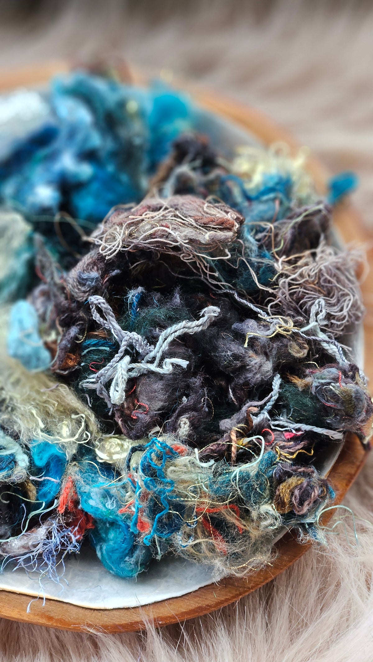Luminous Memory - hand-dyed wool alpaca bamboo texture blend - 4 ounces | 114 grams