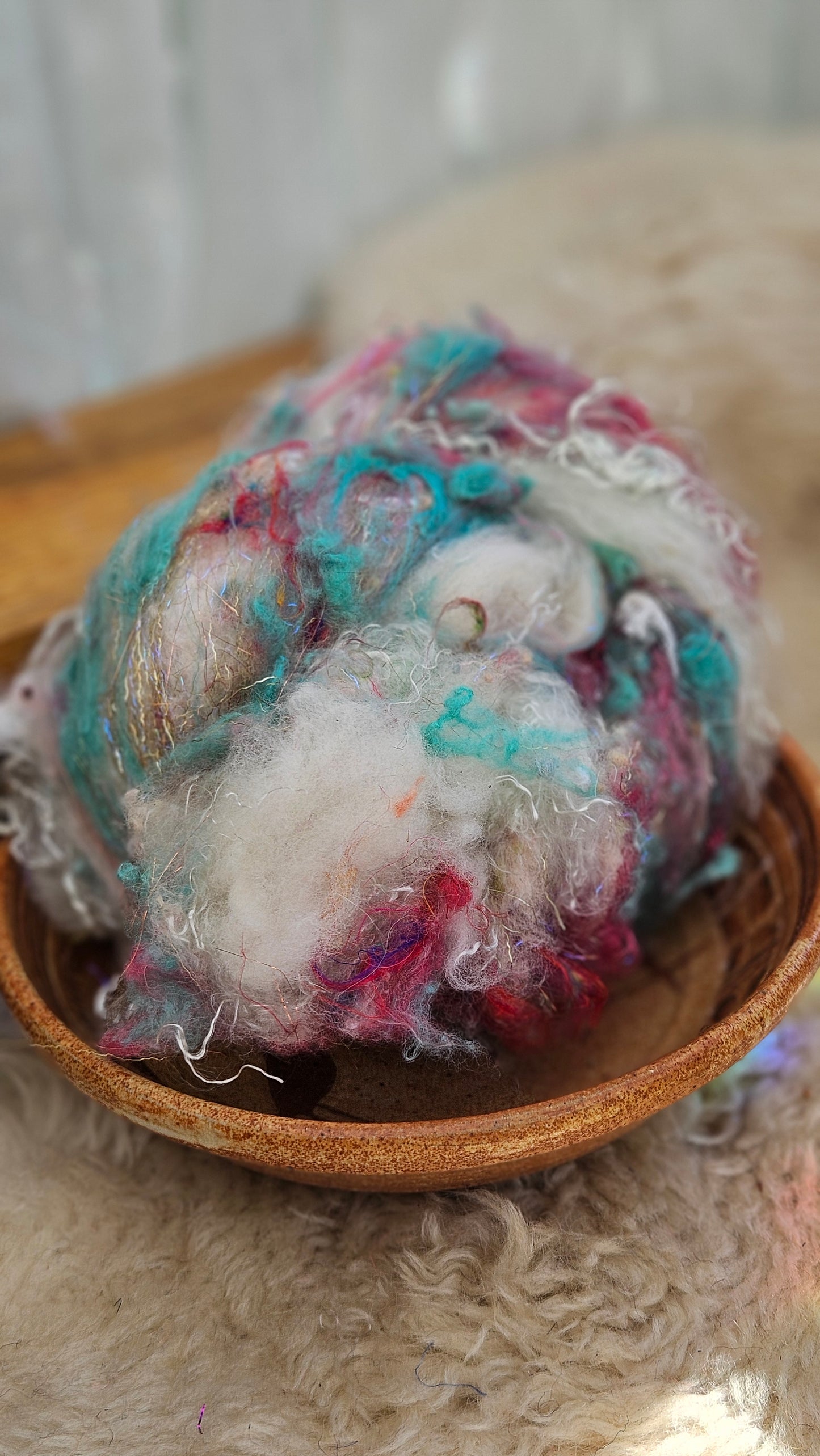 Luxe Layered Textured Art Batt - 044 - 2 ounces | 57 grams