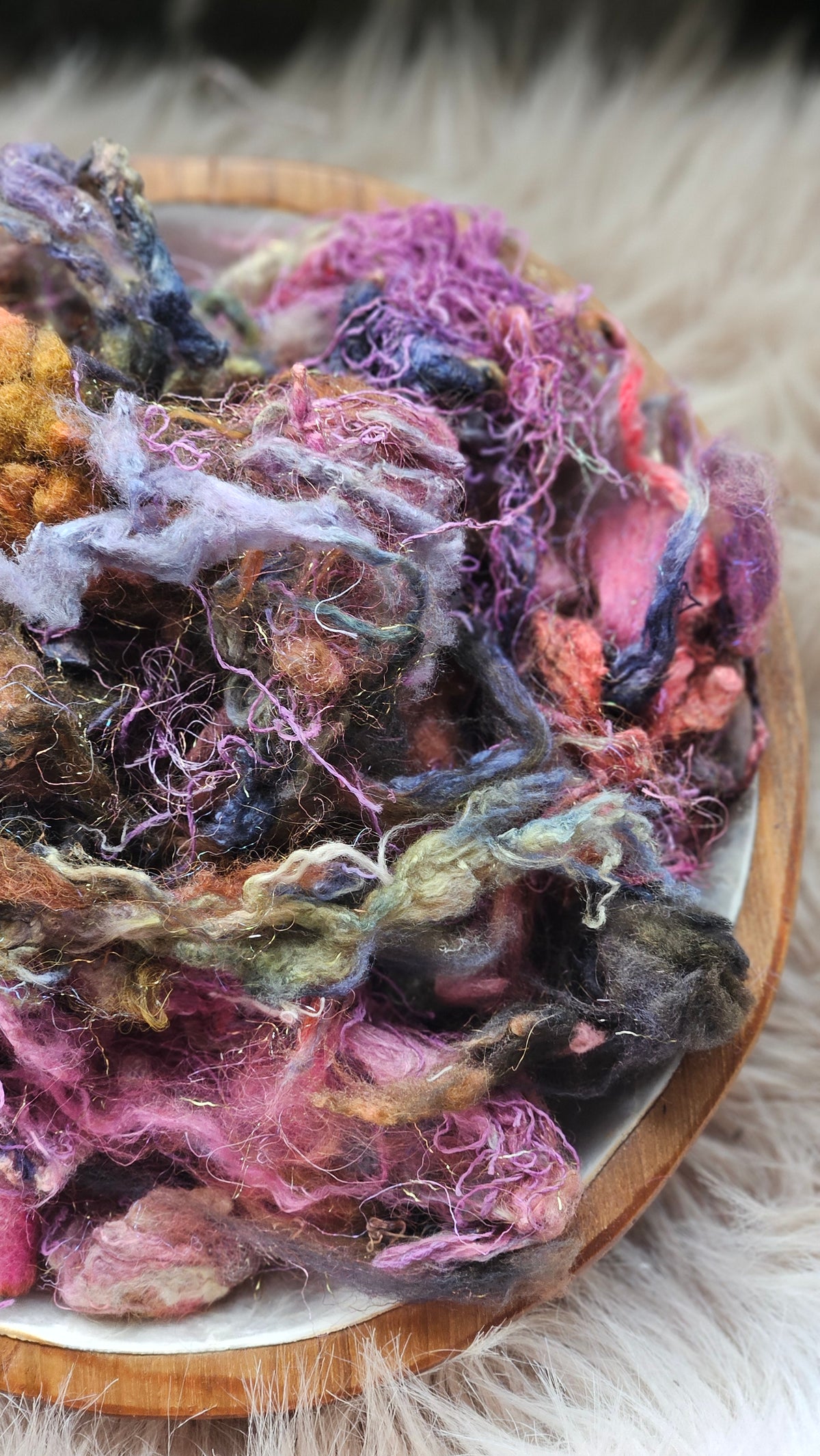 Wild Iris Valley - hand-dyed wool alpaca bamboo texture blend - 4 ounces | 114 grams