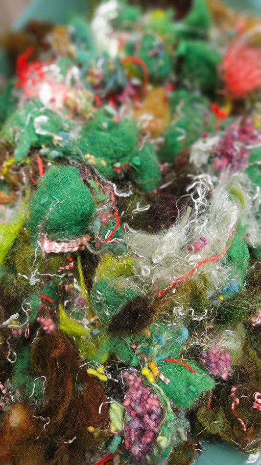 FLORA - limited edition Waterhouse inspired alpaca bamboo texture mix for fiber blending and felting - 3 oz | 85 g