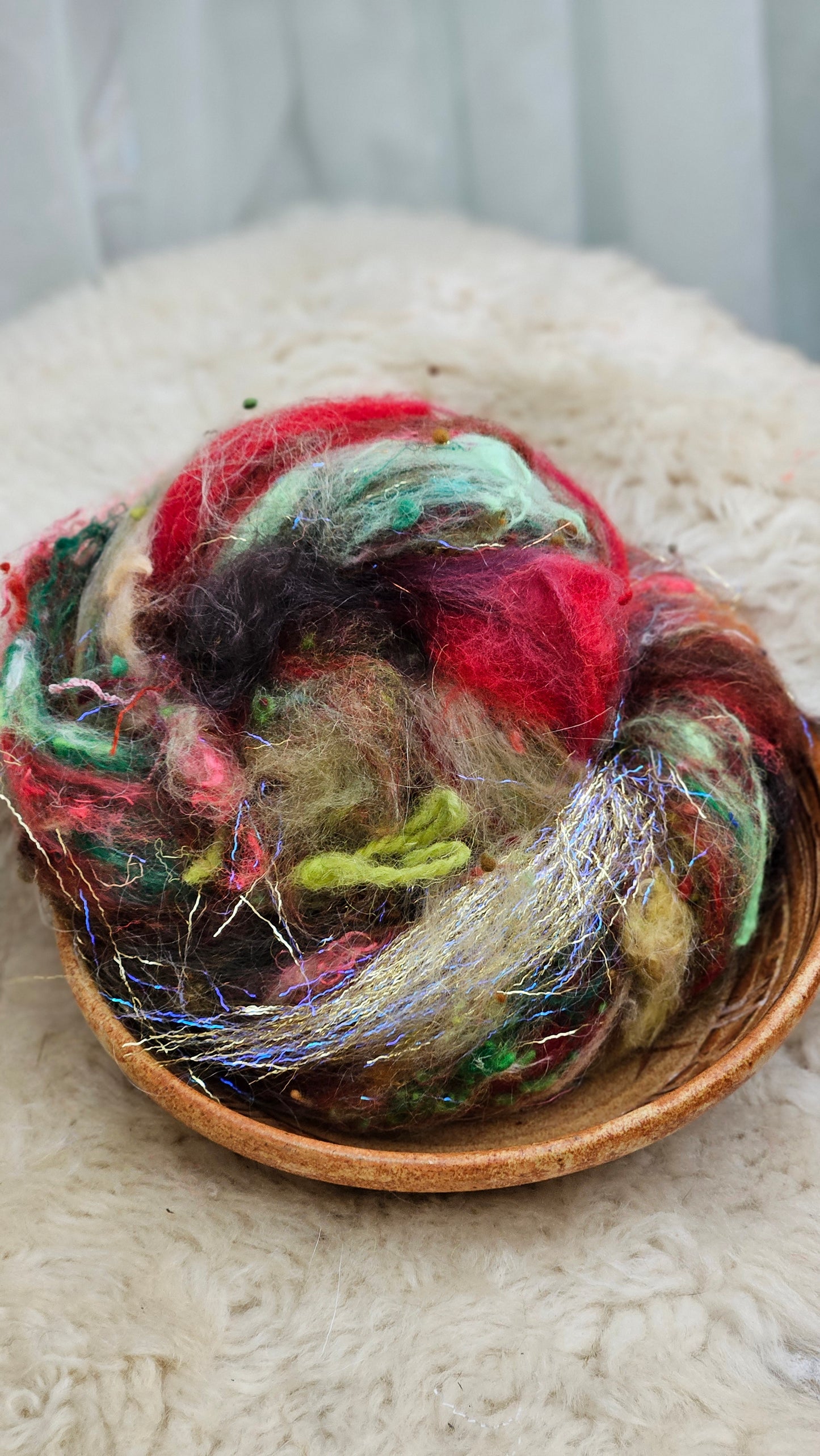 Luxe Layered Textured Art Batt - 013 - 2 ounces | 57 grams