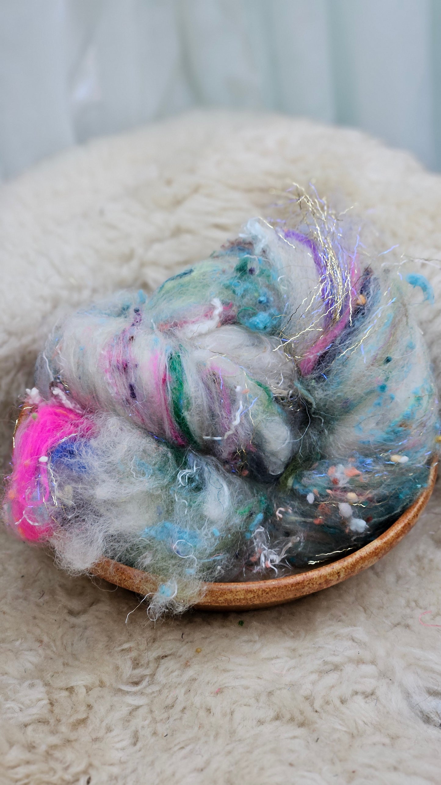 Luxe Layered Textured Art Batt - 046 - 2 ounces | 57 grams