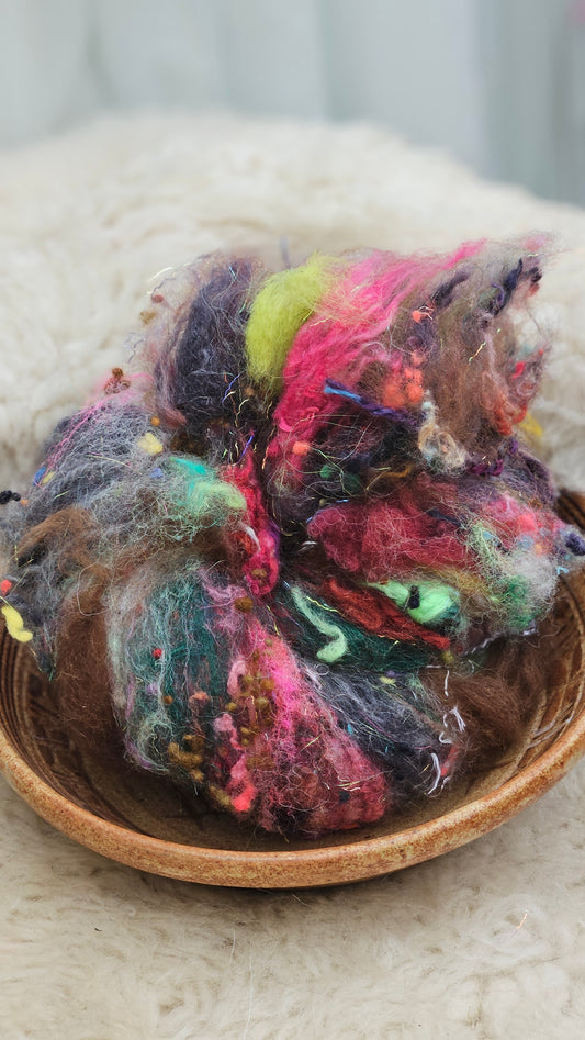 Luxe Layered Textured Art Batt - 031 - 2 ounces | 57 grams