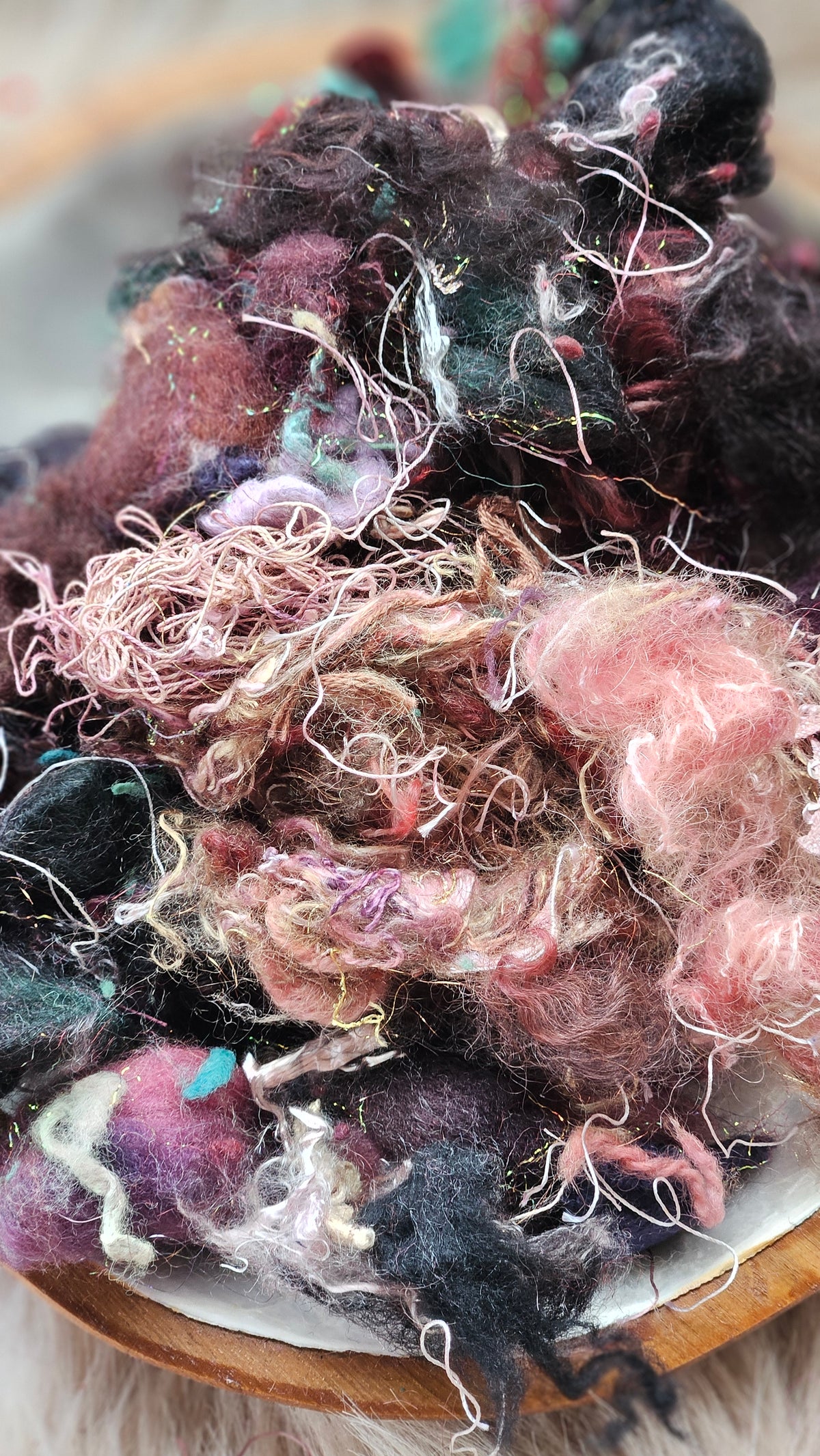 Gentle Reckoning - hand-dyed wool alpaca bamboo texture blend - 4 ounces | 114 grams