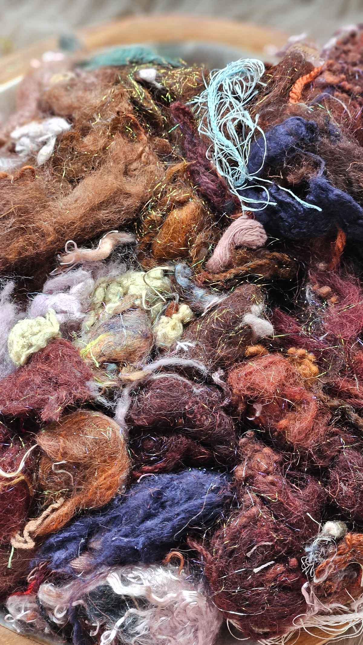 Bloom Lullaby - hand-dyed wool alpaca bamboo texture blend - 4 ounces | 114 grams