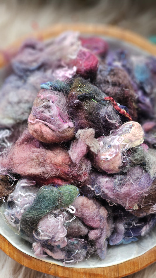 Blue Hour Truth - hand-dyed wool alpaca bamboo texture blend - 4 ounces | 114 grams