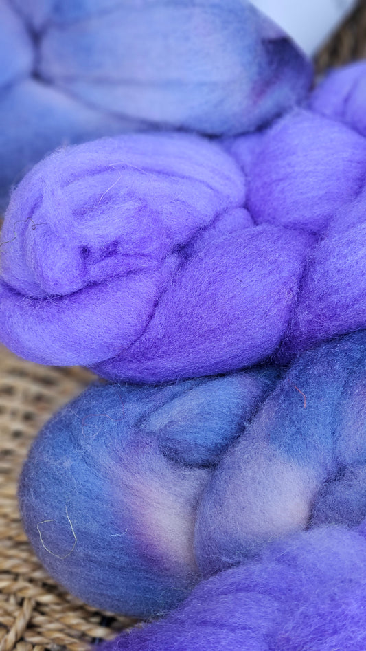 Caverns - hand dyed fine wool roving for felting and blending - 2 ounces | 57 grams