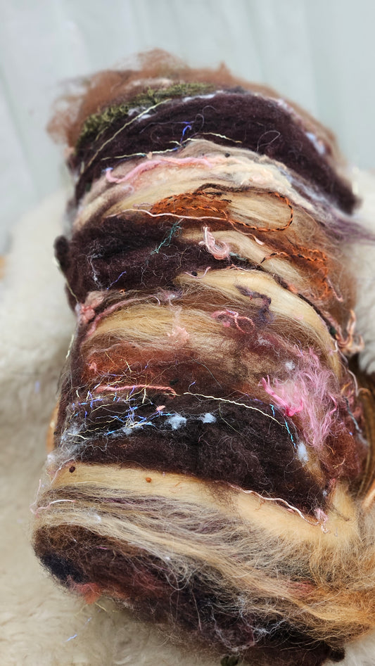 Luxe Layered Textured XL Art Batt - 206 - 4.7 ounces | 133 grams