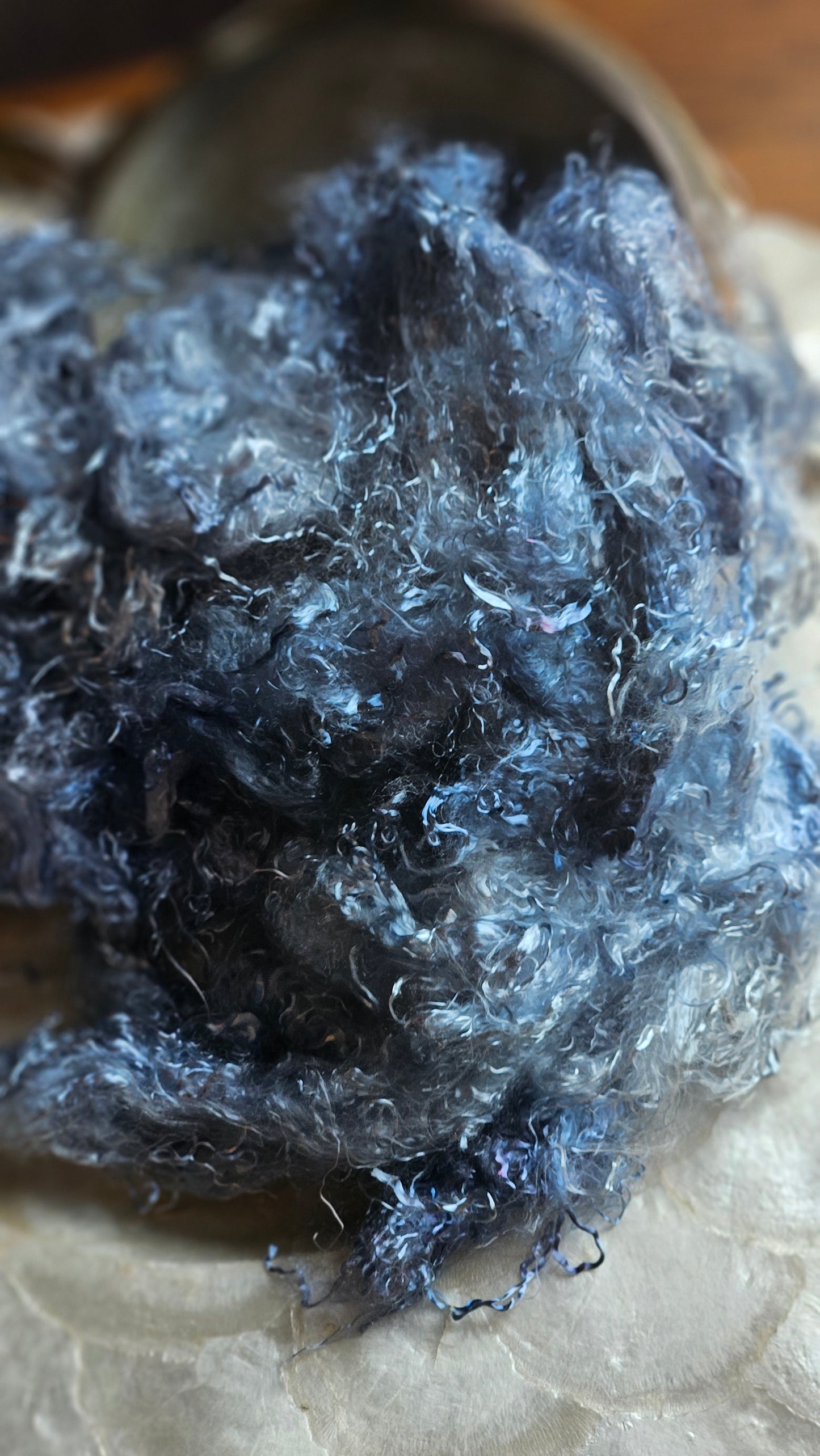 KYANITE - hand-dyed eucalyptus crimp faux-silk for art yarn embellishing, fiber blending, felting, and papermaking - 2 oz | 57 g