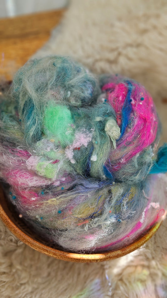 Luxe Layered Textured Art Batt - 042 - 2 ounces | 57 grams