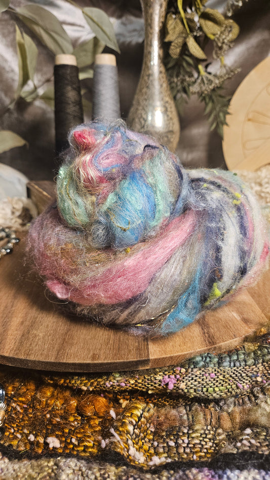 Shaniko Wool Silk Flax Neauveau Art Batt 3006 - 2 oz | 57 g