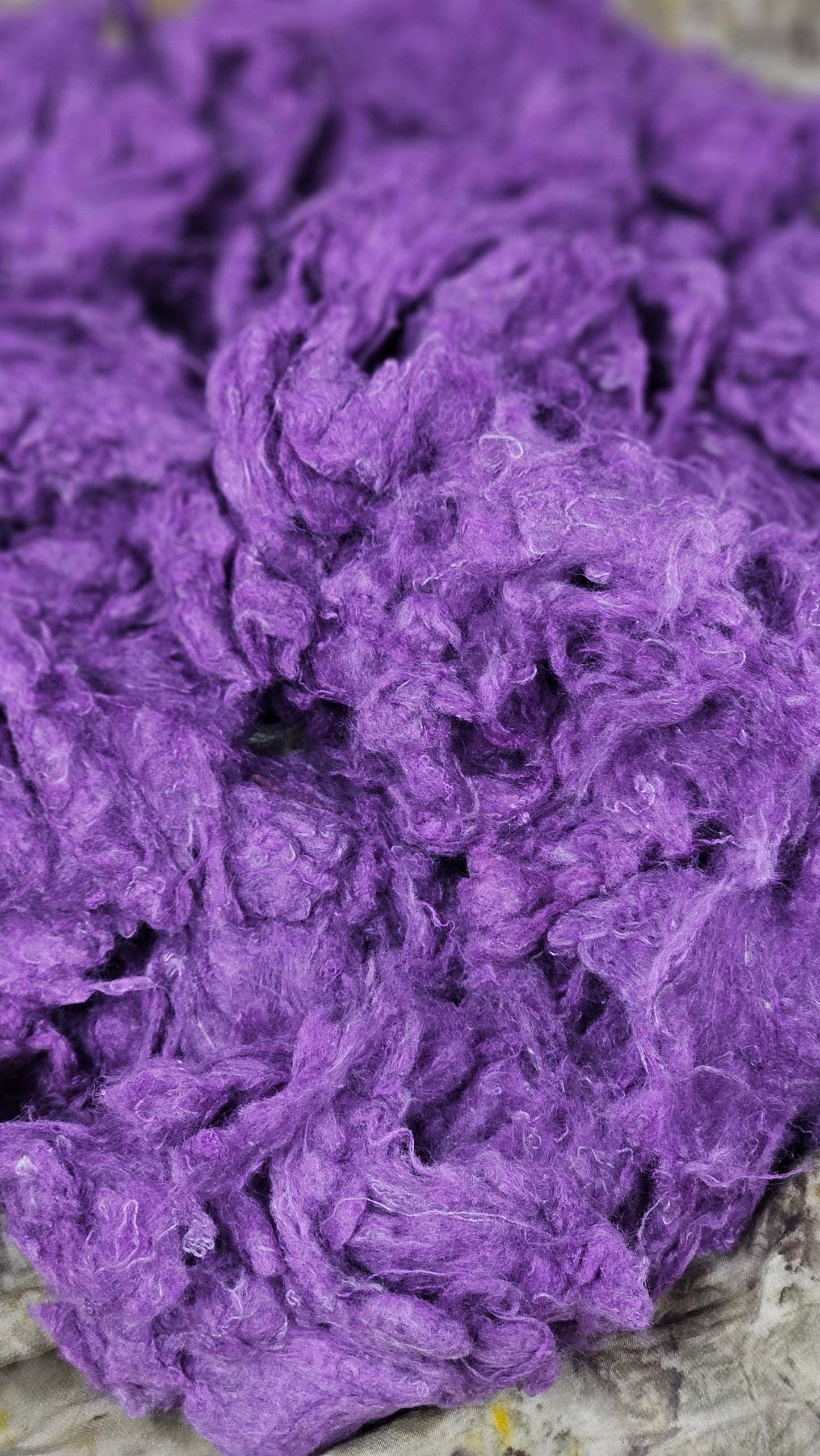 COLEUS - hand-dyed recycled cotton noil "feathers" effects texture for blending, felting, and papermaking - 2.5 oz | 71 g