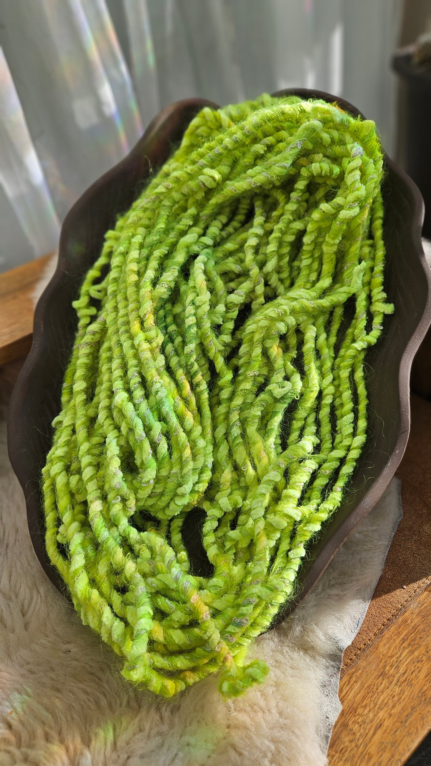 CITY LIGHTS 1 - Bulky Handspun Art Yarn XL Skein - 30 yards | 4.5 ounces | 128 grams