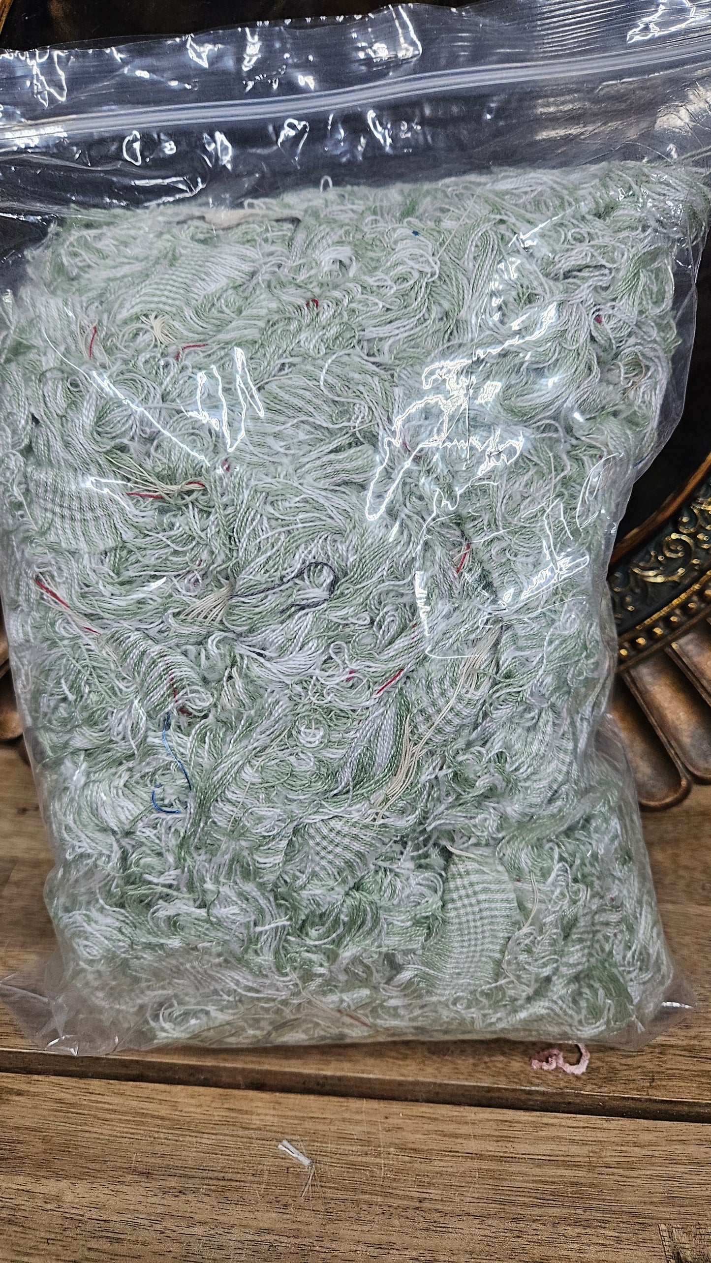 QUARTZ BEACH - shaggy fringe ribbon for tapestry weaving and fiber art - QUARTZ07 (.7 lb)