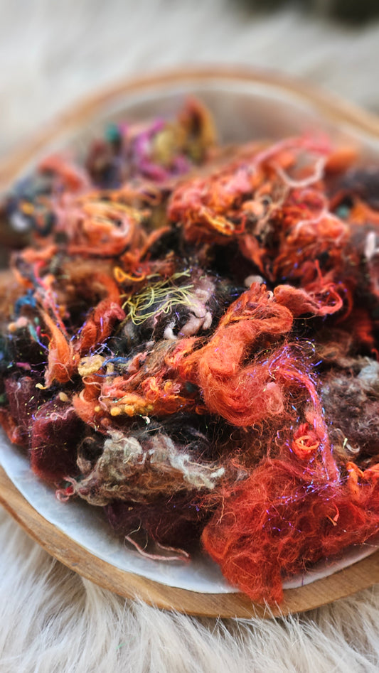 End of the World - hand-dyed wool alpaca bamboo texture blend - 4 ounces | 114 grams