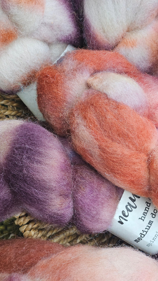 Pigeon - hand dyed domestic wool roving for felting and blending - 2 ounces | 57 grams