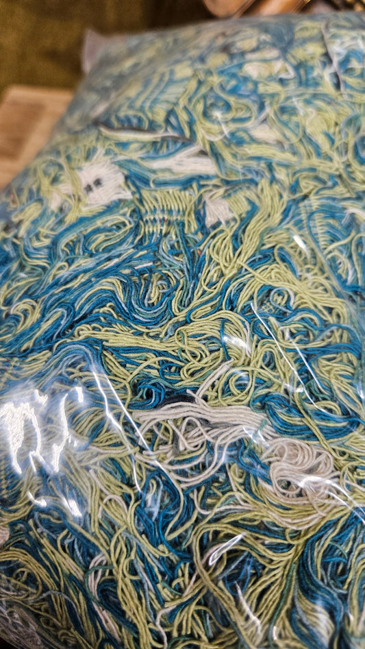 LIME TREE - shaggy fringe ribbon for tapestry weaving and fiber art - LIME006 (1.4 lb)