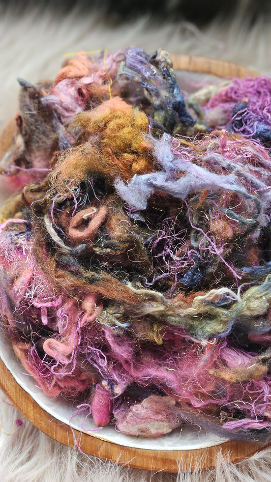 Wild Iris Valley - hand-dyed wool alpaca bamboo texture blend - 4 ounces | 114 grams