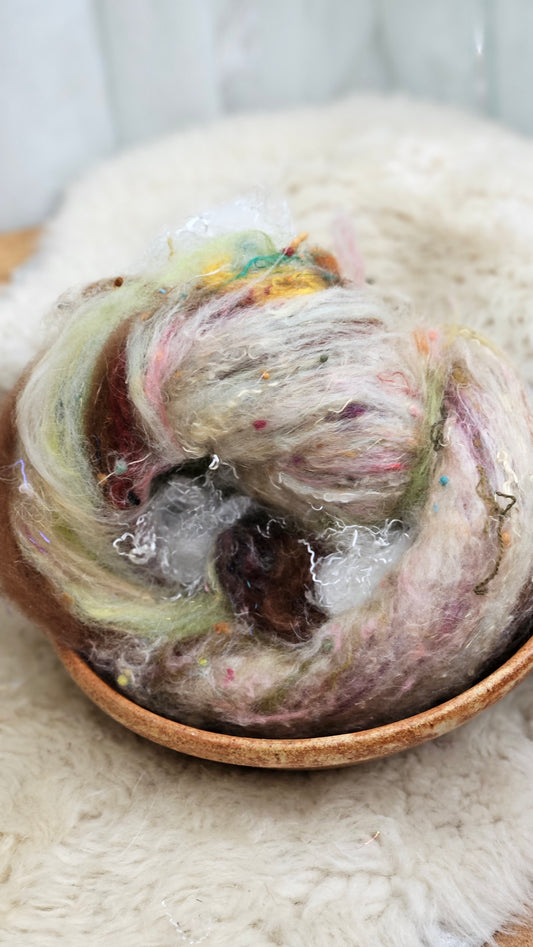 Luxe Layered Textured Art Batt - 036 - 2 ounces | 57 grams