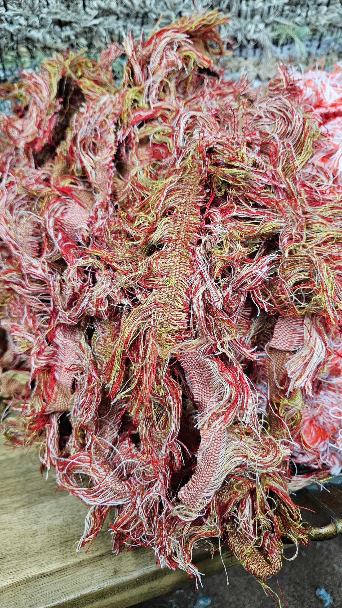 BULK 11 - shaggy fringe ribbon for tapestry weaving and fiber art - 4 POUNDS