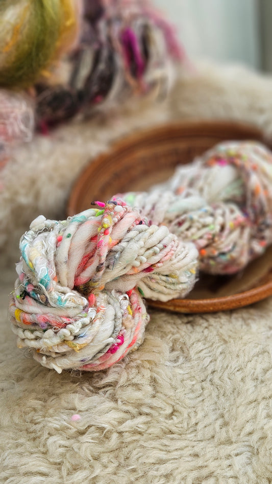 EUPHEMIA - Bulky Handspun Art Yarn XL Skein - 46 yards | 4.5 ounces | 128 grams