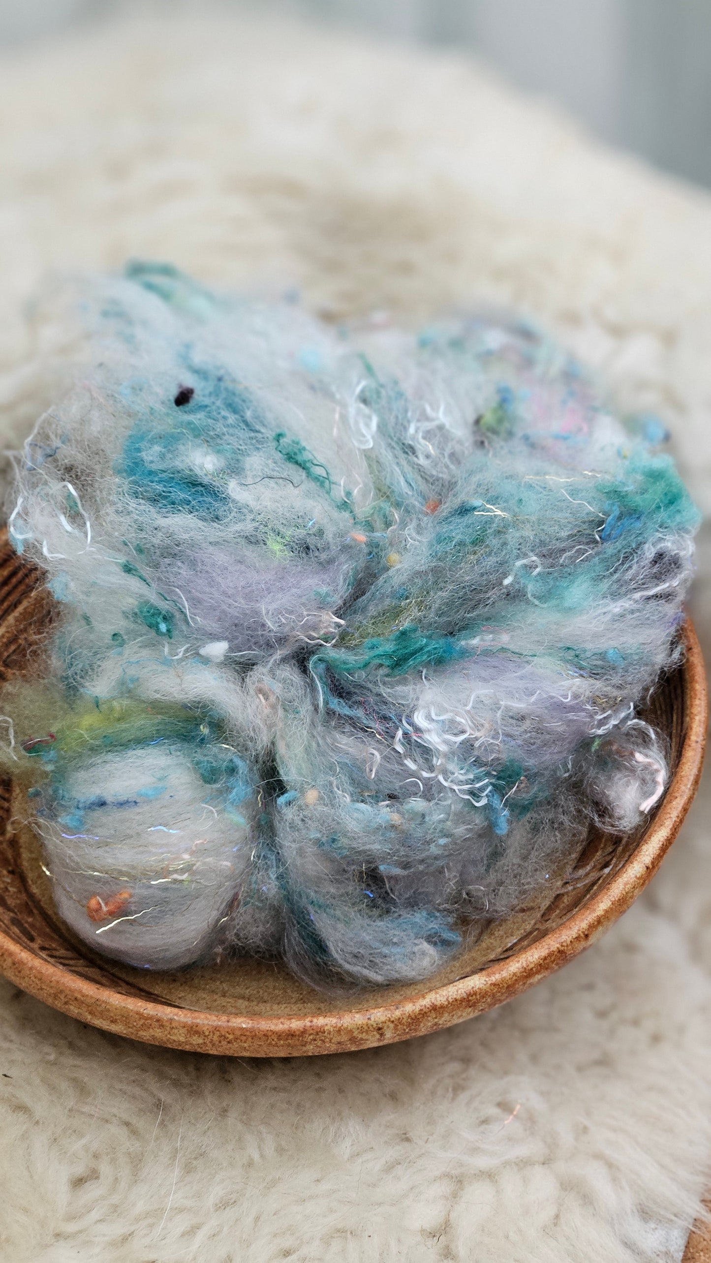 Luxe Layered Textured Art Batt - 033 - 2 ounces | 57 grams