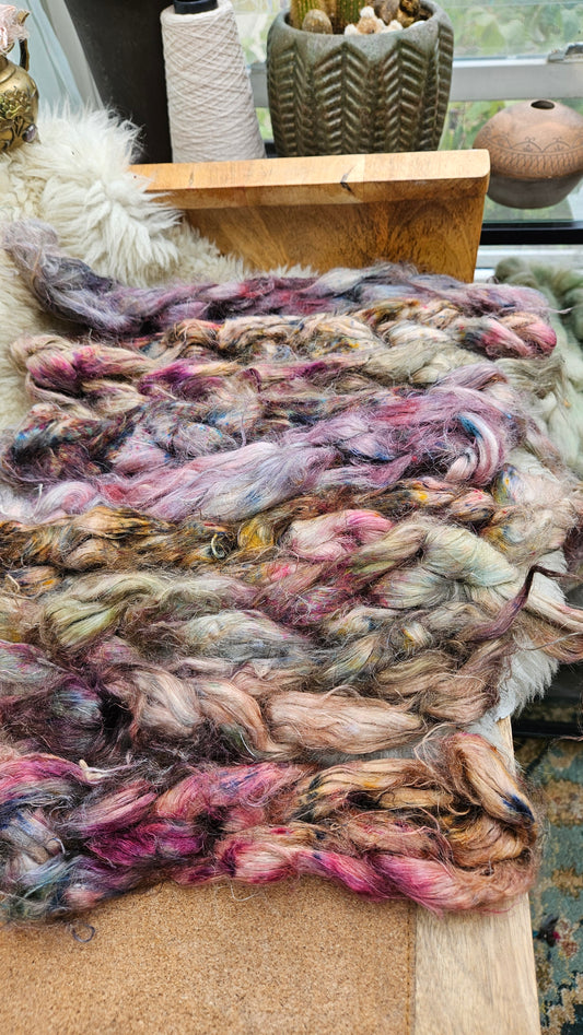 AVALON Hand-Dyed Fine Hemp for fiber art, texture blending, and papermaking - 2 ounces | 57 grams