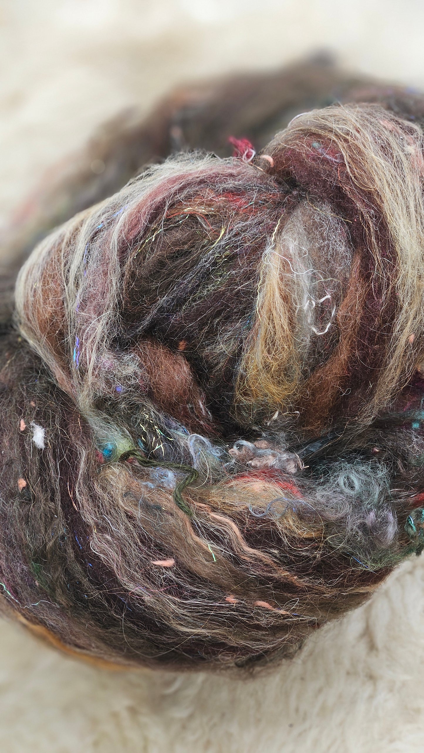 Luxe Layered Textured XL Art Batt - 210 - 4.5 ounces | 128 grams