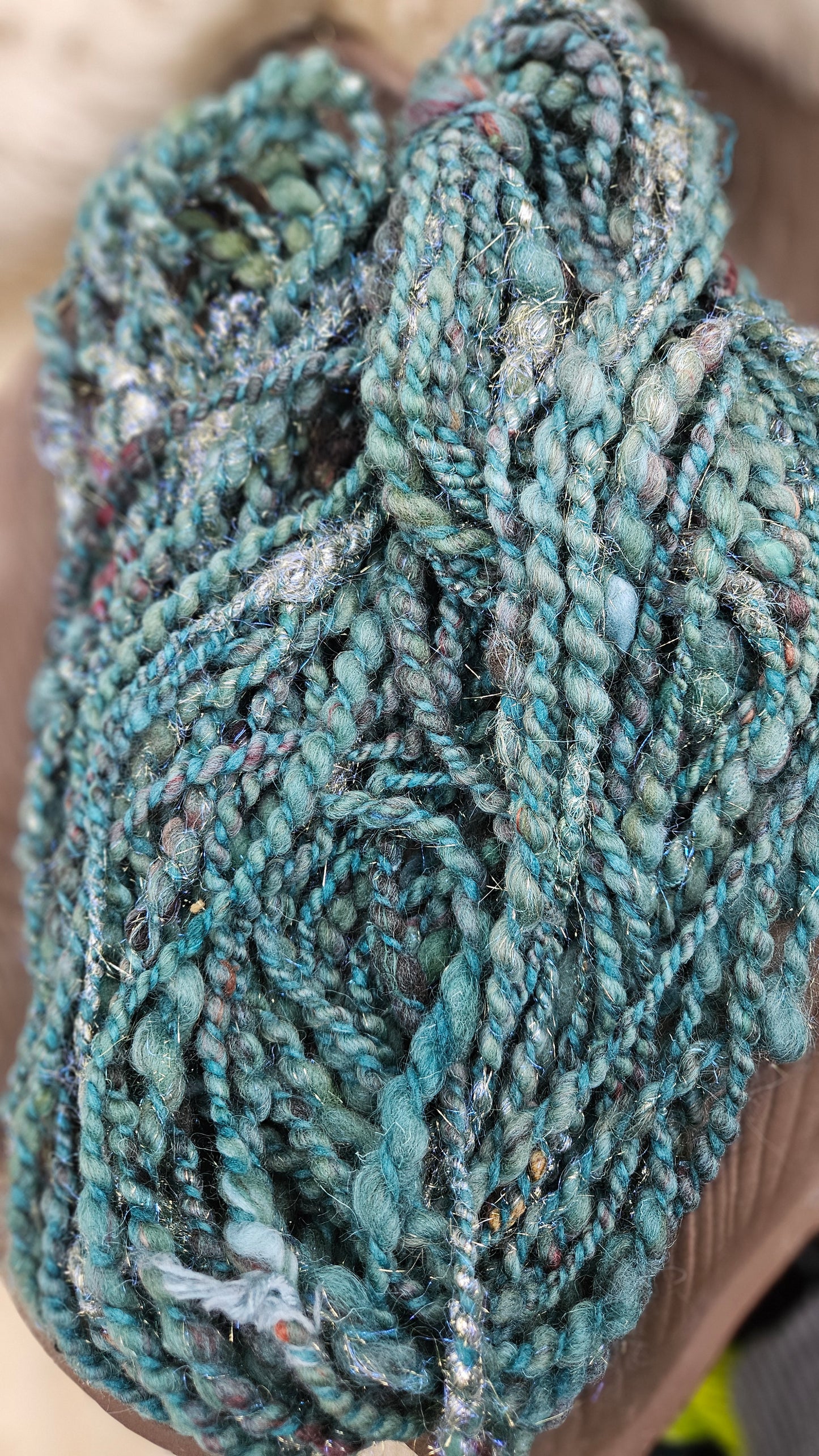 THE ENT BRIDE - Bulky Handspun Art Yarn XL Skein - 40 yards | 4.7 ounces | 133 grams