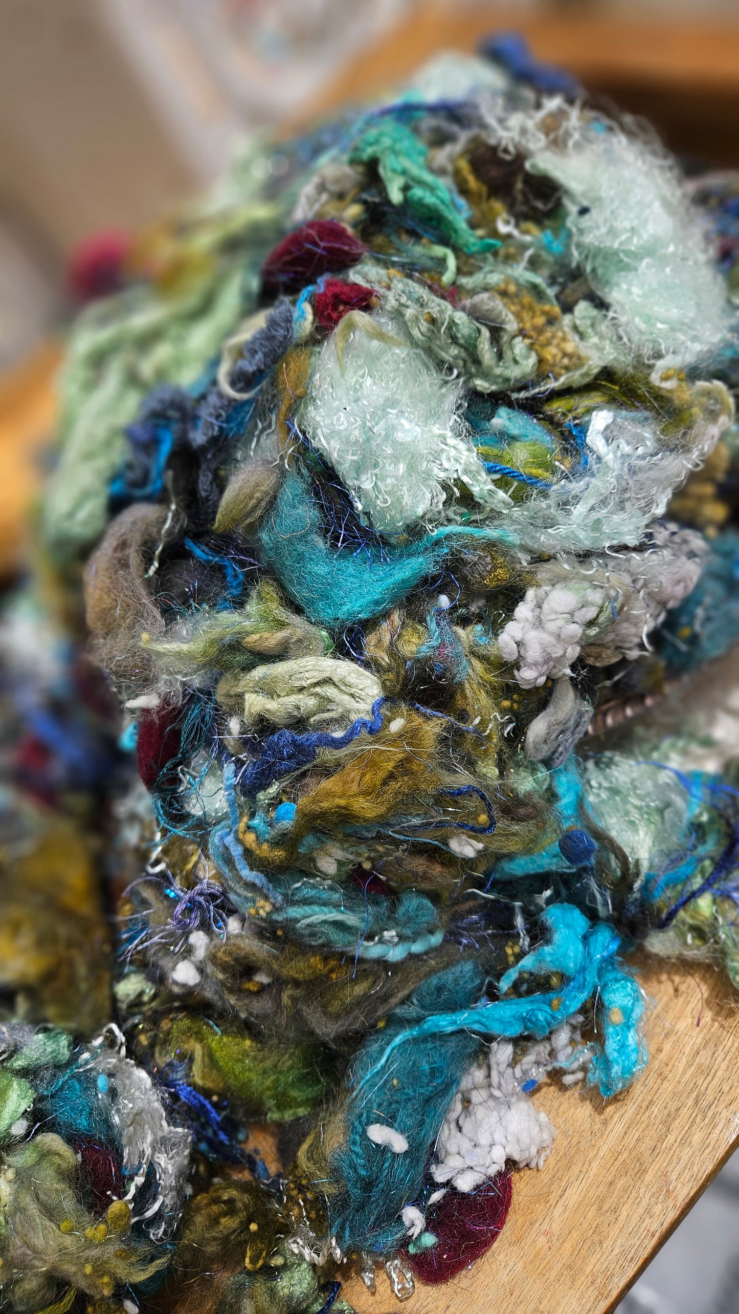 SWEET DOING NOTHING - limited edition Waterhouse inspired alpaca bamboo texture mix for fiber blending and felting - 3 oz | 85 g