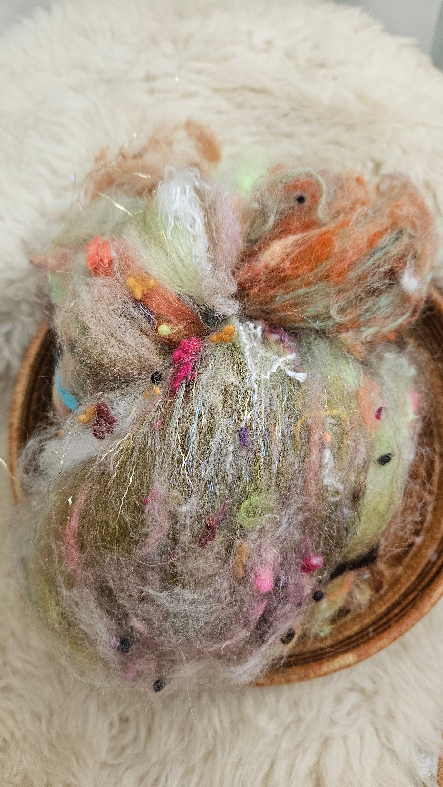 Luxe Layered Textured Art Batt - 001 - 2 ounces | 57 grams