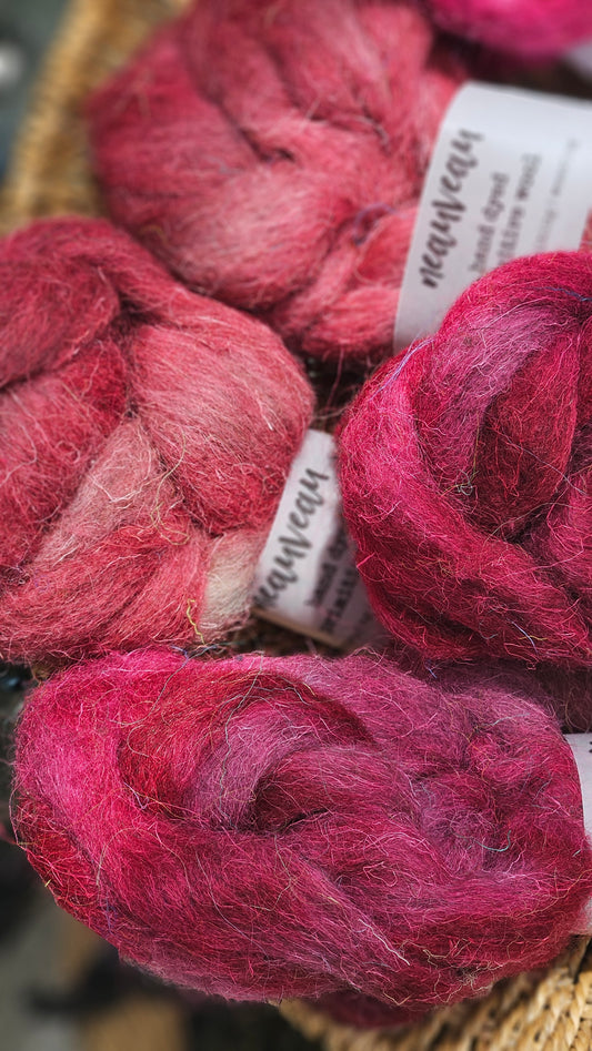 Homestead - primitive hand dyed wool roving for felting and blending - 2 ounces | 57 grams