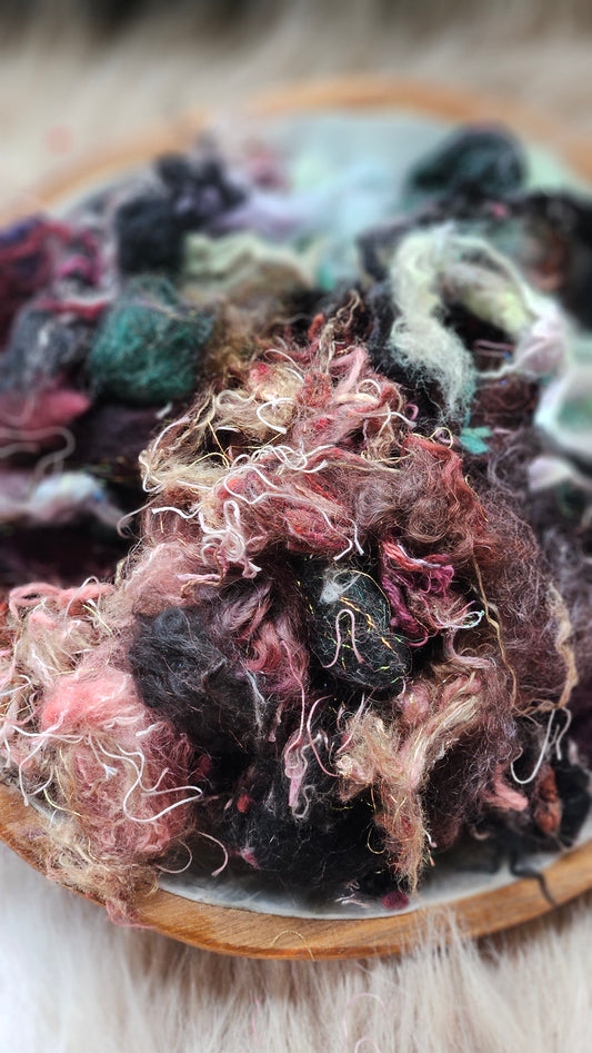 Gentle Reckoning - hand-dyed wool alpaca bamboo texture blend - 4 ounces | 114 grams