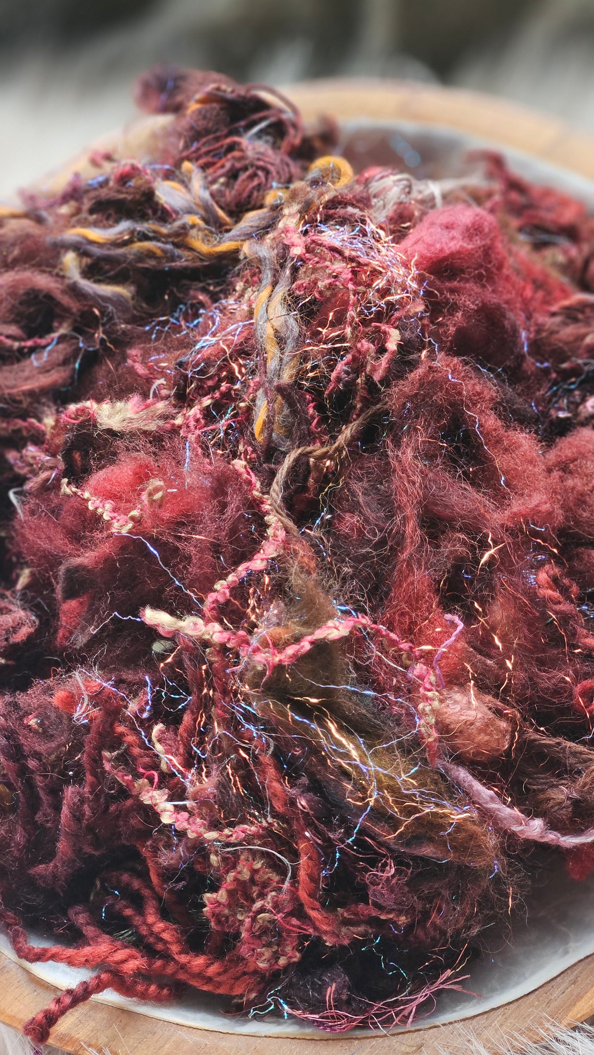 Velvet Gravity - hand-dyed wool alpaca bamboo texture blend - 4 ounces | 114 grams