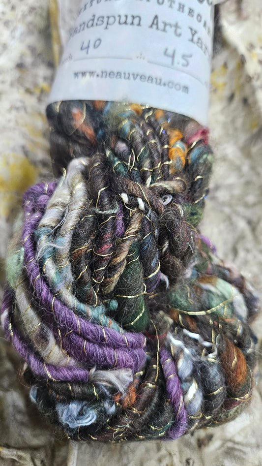 Handspun Bulky Art Yarn - Enchanted Forest Collection 05
